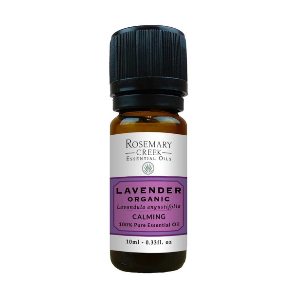 Organic Lavender Essential Oil (Lavender Maillette) – Calming – 100% Pure and Natural – Multipurpose Oil for Oil Diffusers and Massage Therapy – by Rosemary Creek Essential Oils (10 ml (1/3 oz))