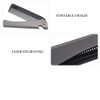 Pocket Folding Beard Comb, Stainless Steel Moustache Comb, with Smooth