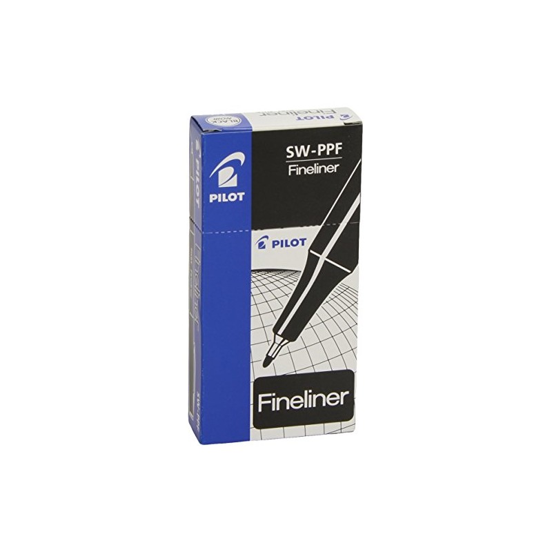 Pilot Fineliner 1.2 mm Tip - Black, Box of 12