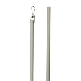 24" Fiberglass Drapery Baton Curtain Wands with Stainless Steel Snap Hook - Our Strongest! (2-Pack)