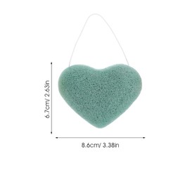 NOLITOY 3pcs Facial Cleanser Facial Essentials Facial Cleansing Pads Heart Shaped Face Cleansing Pads Facial Supplies Professional Cleaning Pad Sponge Thicken
