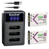 Kastar 2 Pack Battery and LCD Triple USB Charger Compatible
