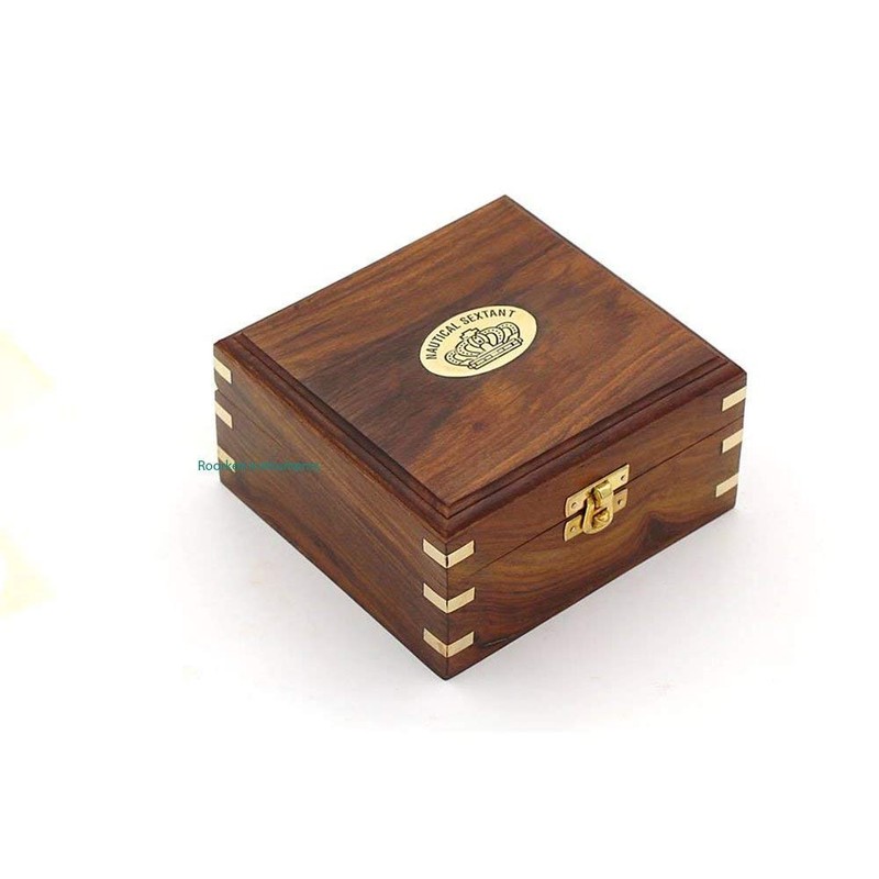 Solid Brass Sextant with Two Extra Sighting Telescope-Marine Gift-Astrolabe