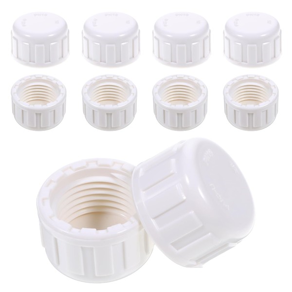10 PCS 1/2 Inch PVC Cap, End Female Thread Cap,