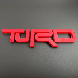 FMSgear ONE (1) Red TURD Emblem Badge Fits Toyota Teq Trd FJ Camry 4 Runner Tacoma