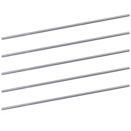 HANLATO 5PCS 6mm Diameter 304 Stainless Steel Round Rod 305mm Length 6mm x 305mm Metal Solid Shaft Rods for DIY Craft Making Industry Metal Working Hobby Storage Rack