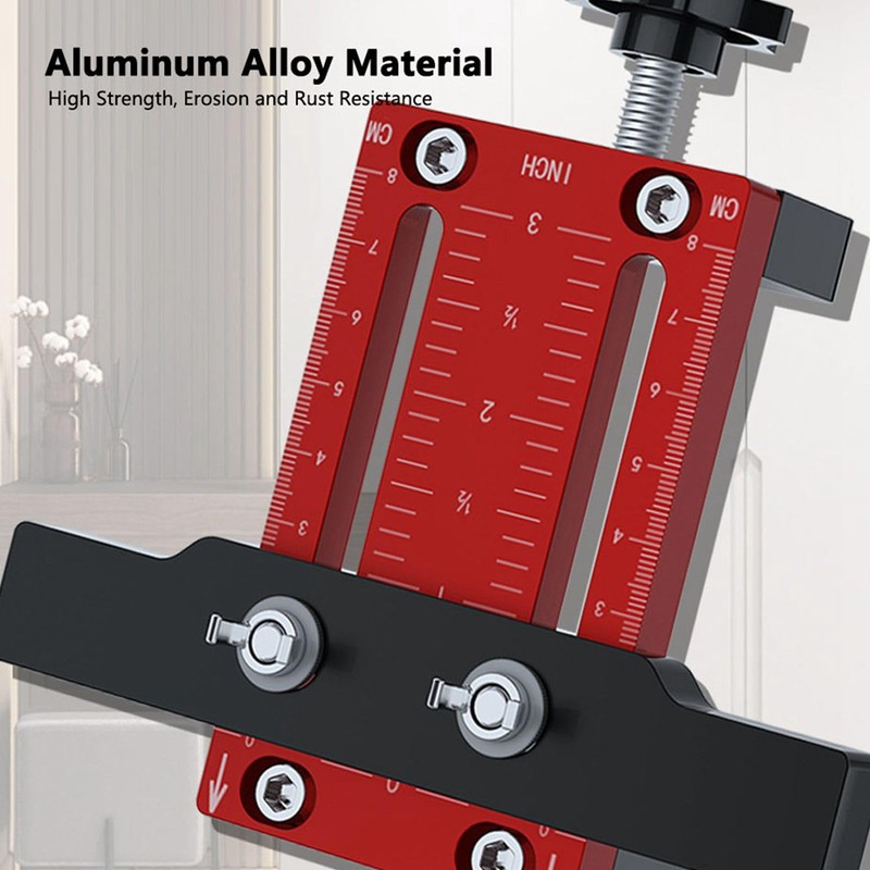 Cabinet Door Mounting Jig, Aluminum Alloy Support Arm and Clamp,