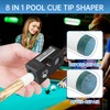 6 in 1 Pool Cue Tip Shaper, Professional Pool Cue