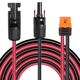 MOOKEERF 10FT Solar Panel to XT60i Adapter Connector - 10AWG Extension Cable for Portable Power Station and Solar Generator