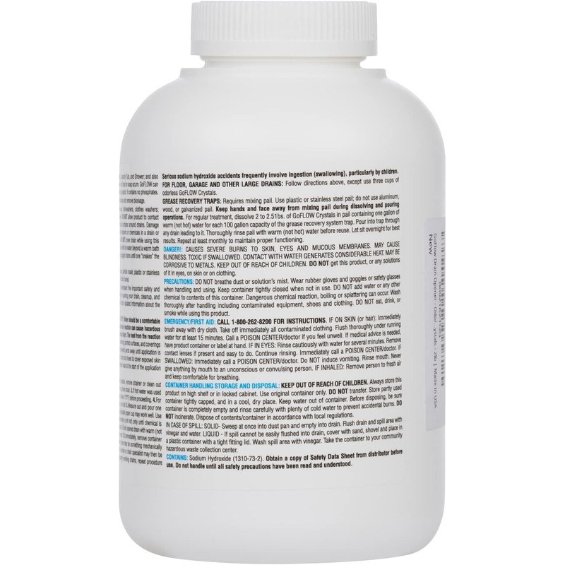 GoFlow Drain Cleaner Granules - 2 Pound Tub | Odorless