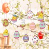 FainFun Easter Egg Pendants, Pack of 24 Easter Reko Wood,