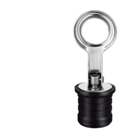 Drain Plug 3/4-inch, 1-inch or 1-1/4-Inch Snap, Drain Plug Twist-Turn Marine Boat Drain Plugs, Stainless Steel Snap Snap Handle with Rubber Boat Drain Plug Stainless steel19mm