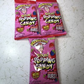 WARHEADS SOUR POPPING HARD CANDY New Flavor   "Passion Berry Burst"   3 Pack