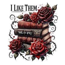 Thick and Spicy Book Sticker Set (3) – Holographic Romance Bookish Stickers – 3-Inch Waterproof Vinyl Stickers for Readers, Kindle, Laptop, Water Bottle, Journal – Spicy Romance Book Lover Gift