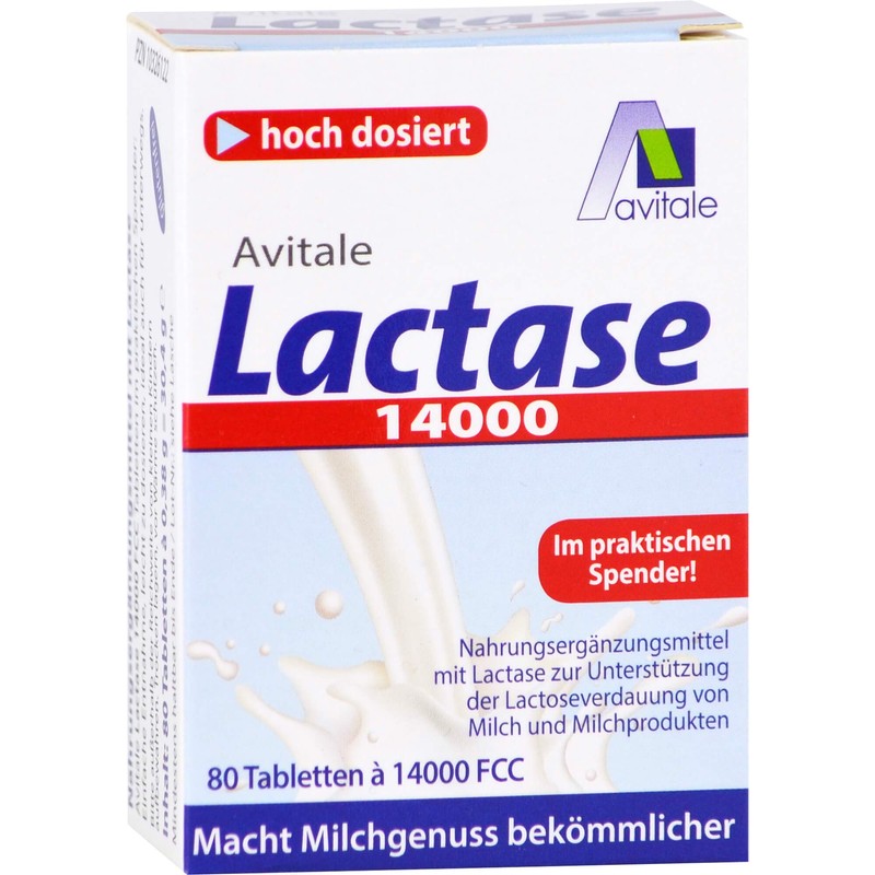 Lactase 14,000 FCC Tablets in Dispenser Pack of 80