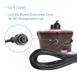 BIOGENTS BG-Extension Cable • 12V DC Power Extension Cord for BG-Mosquitaire • 33ft DC Power Cord Extender