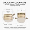 Hcooker 2-Tier Kitchen Bamboo Steamer with Stainless Steel Rings for