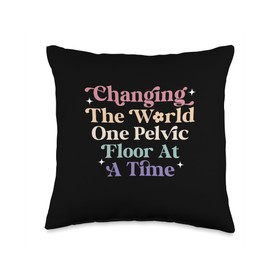 Pelvic Floor funny Physical Therapist Health Postpartum Throw Pillow