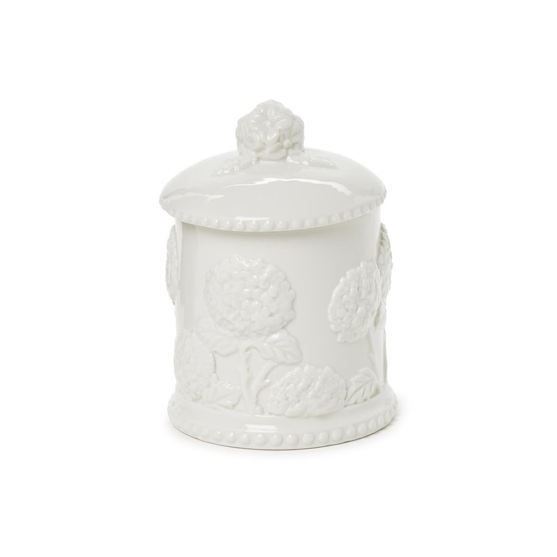 Two's Company Hydrangea Relief Filled Candle | Handcrafted Fine Bone