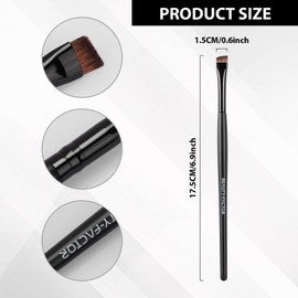 Precision Eyeliner Brush for Makeup Ultra-Fine Tip for Smooth Gel, Cream, and Liquid Eyeliner - Durable Synthetic Bristles Perfect for Creating Sharp Lines, Smoky Effects and Detailed Eye Looks