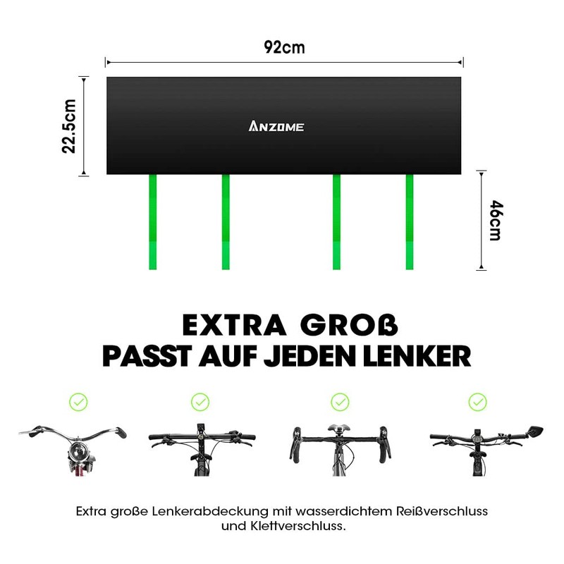 ANZOME Ebike Handlebar Protective Cover 92 cm Transport Protection Waterproof