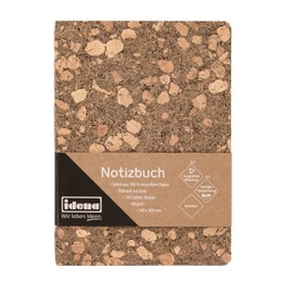 Idena 12253 Notebook 20 x 14 cm Blank 192 Pages 100% Recycled Paper Cork Cover 80 g/m² Pack of 1