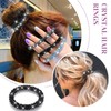 CharmBurst 4 Stück Strass Haargummis Elastische Pferdeschwanz Halter Glitzernde Kristall