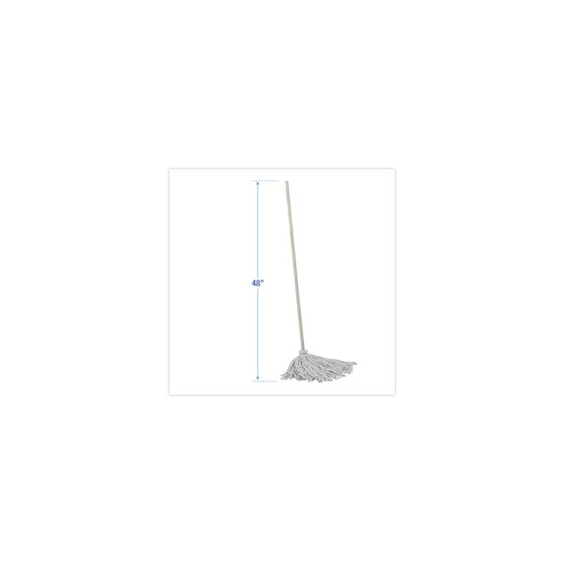 Boardwalk 116C Deck Mop 48-Inch Wooden Handle 16oz Cotton Fiber