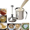 Milk Frother, HomeGoal Stainless Steel Manual Milk Foamer, Handheld Coffee
