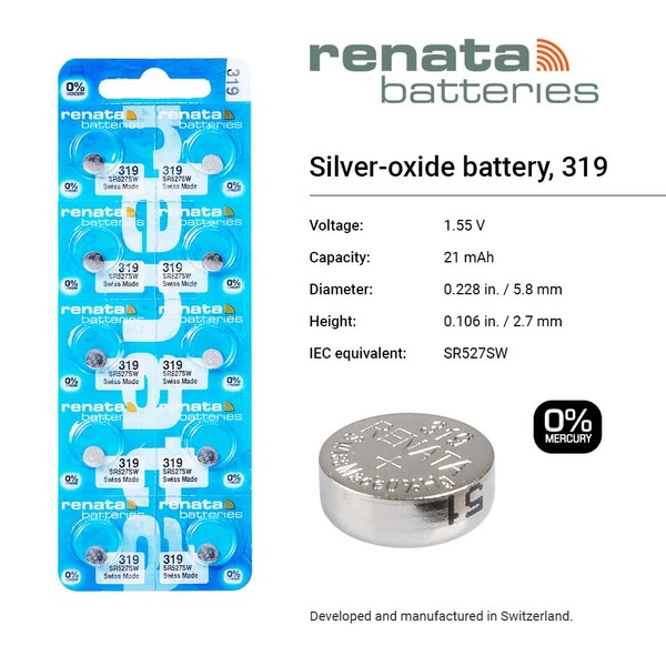 Rayovac 319 Watch Coin Cell Battery from Renata