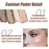Highlighter & Contouring Palette, 4 Colours Matte Bronzer Shimmer Highlighter