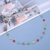 Inilbran Boho Colourful Crystal Choker Rainbow Crystal Gemstone Necklace Sparkling