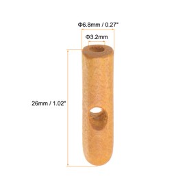 sourcing map Umbrella Connection Head Beads 3.2 mm Hole Diameter 26 mm Length PVA Fibre Umbrella Components for Folding Umbrella Cover Parts Wood Pack of 10