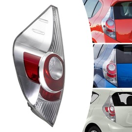 Tsomony - For 2012 2013 2014 Toyota Prius C Halogen Left Rear Tail Light Driver Side Replacement Clear Lens