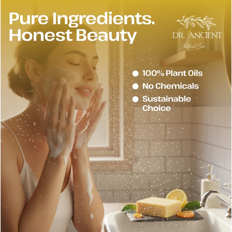 Dr.Ancient Citrus Soap Bar - Organic, Natural, Traditional, Handmade, Antique