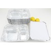 Disposable Aluminum 4 Compartment T.V Dinner Trays with Board Lid