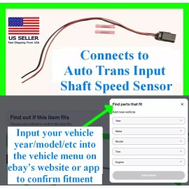 Custom Kit fit Ford Auto Transmission Input Shaft Speed Sensor Connector Plug Wiring Wires
