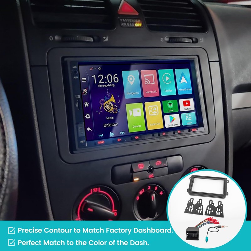 NuIth Double DIN Radio Dash Kit W/Radio Wire Harness for