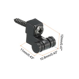 sourcing map Guitar Roller String Tree Retainer String Guides Black for Electric Guitar Bass with Screws 2pcs
