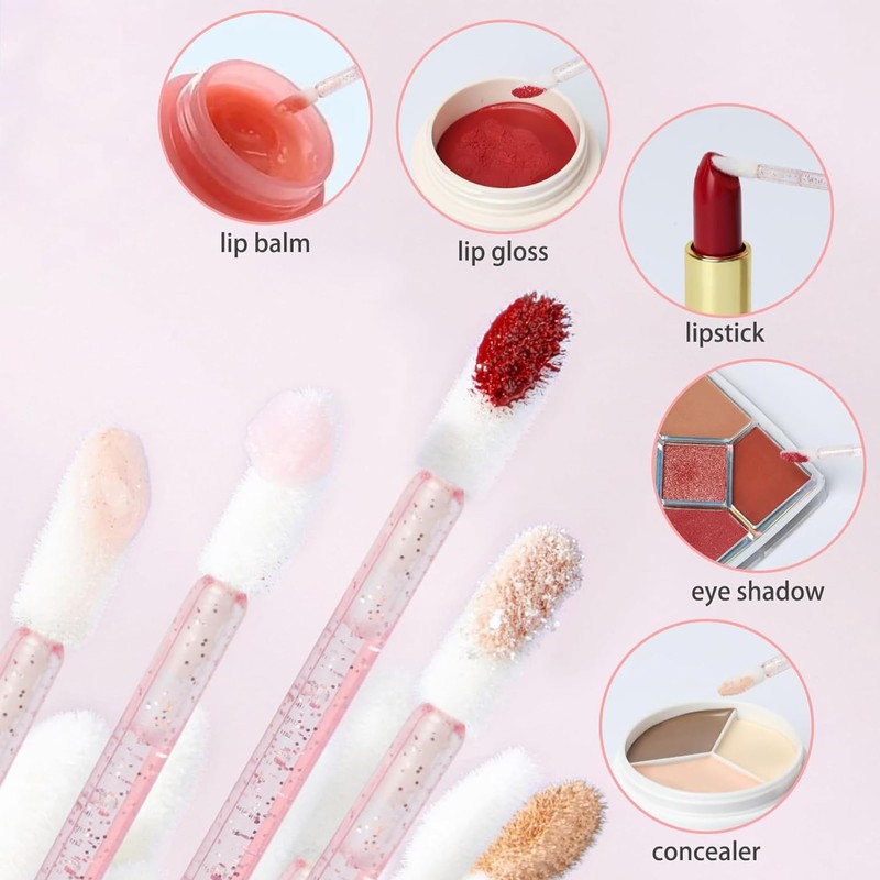 BUYBLIFE 200pcs Disposable Mascara Wands Lip Applicator Makeup Brush Sets,