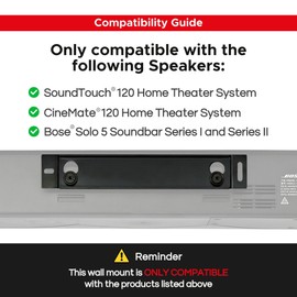 Sound Bass Solo 5 Wall Mount Bracket for Bose Solo 5 Sound Bar, Complete Kit with All Mounting Hardware, Compatible with Series II Soundbar, Designed in The UK by Soundbass
