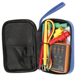 Phase Tester Rotary Field Meter AC60 V ~ 600 V, EIMZU Rotation Display Tester Detector Meter 3 Phase with Crocodile Clips and Buzzer Tester Shows