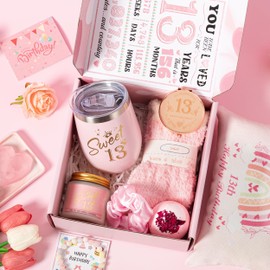 13th Birthday Gifts for Girls, Happy 13th Birthday Gift Ideas Set for Daughter,Cute Unique 13th Year Old Birthday Gifts Basket Presents for Her,Best Friend Sister, Friend, Teen Girls, Granddaughter