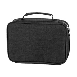 Pencil Case 72 Slot Large Capacity Waterproof Removable Portable Pen Organize Bag with Handle for Jewelry Black