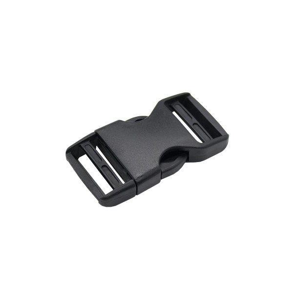 The Bead Shop Plastic Side Release Buckle Clip for Luggage, Rucksack/Back Pack, Webbing Strap (25mm - 1 pack, Black)