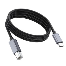 Danfetsoy USB C Printer Cable, USB B Male to USB C Male Printer Cable, Suitable for MacBook Pro, Air, Yamaha Casio Digital Piano MIDI Controller DJ Controller, Printer, Scanner, etc. (1.8m/6feet)