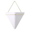2Pcs Nordic Ceramic Wall Planter Triangular Mini Succulent Planter Hanging