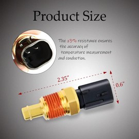 Engine Coolant Temperature Sensor, 5149077Ab Water Temperature Sensor Compatible with Chrysler, Grand Cherokee, J-Eep Wrangler, Durango, D-Odge Challenger