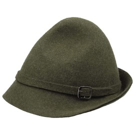 Lipodo Traditional Tyrolean Hat Summer Winter Felt Hat Men Olive 60 cm