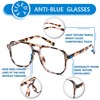 FEISEDY Retro 70s 80s Blue Light Filter Glasses Women Without
